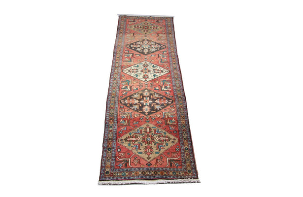 Tapis de couloir Tapis persan - Nomadic - 340 x 102 cm - rouge