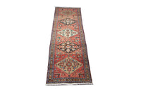 Tapis de couloir Tapis persan - Nomadic - 340 x 102 cm - rouge