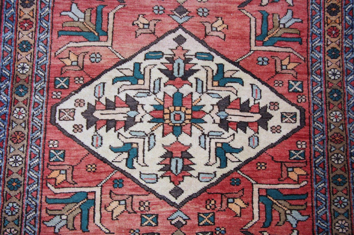 Tapis de couloir Tapis persan - Nomadic - 340 x 102 cm - rouge