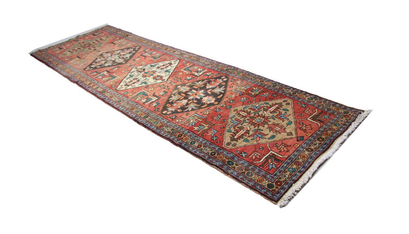 Tapis de couloir Tapis persan - Nomadic - 340 x 102 cm - rouge