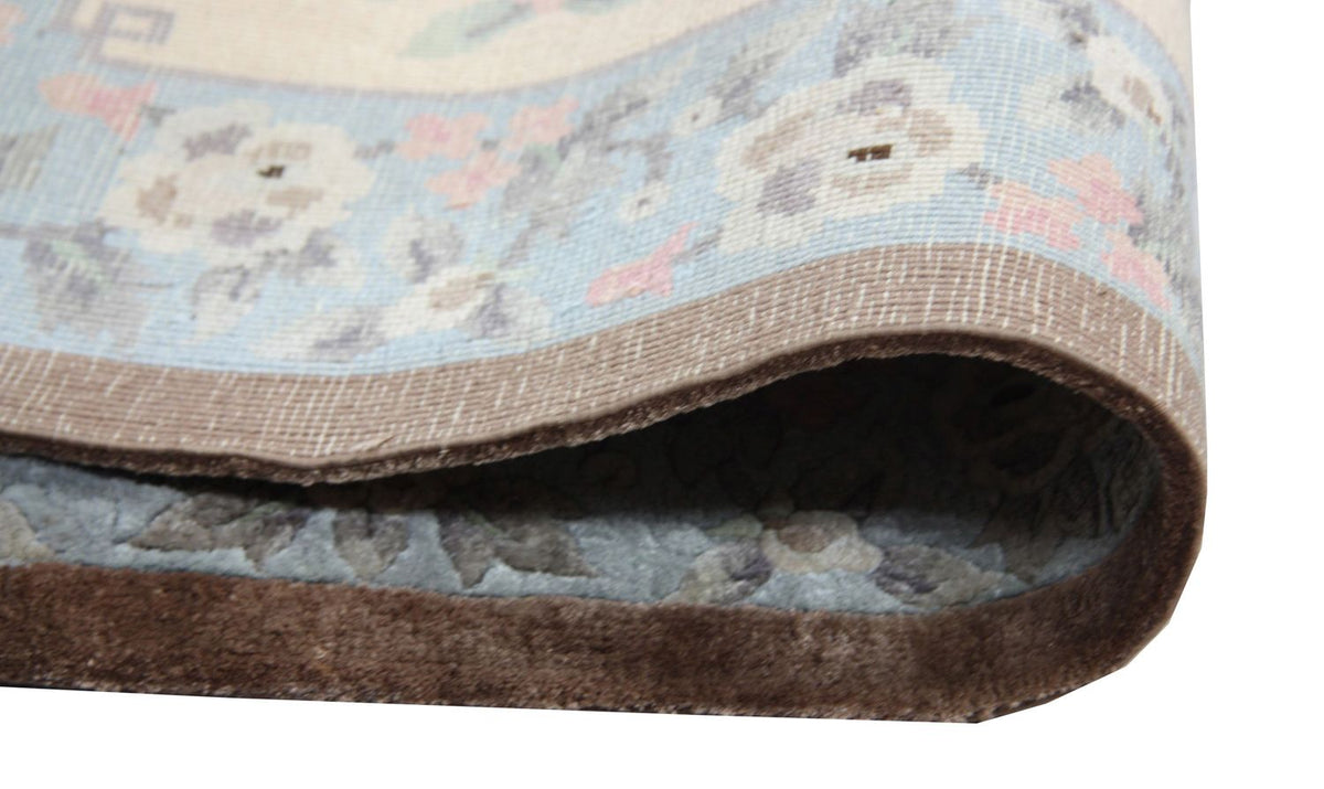 Tapis en soie - Soie chinoise - 136 x 70 cm - bleu