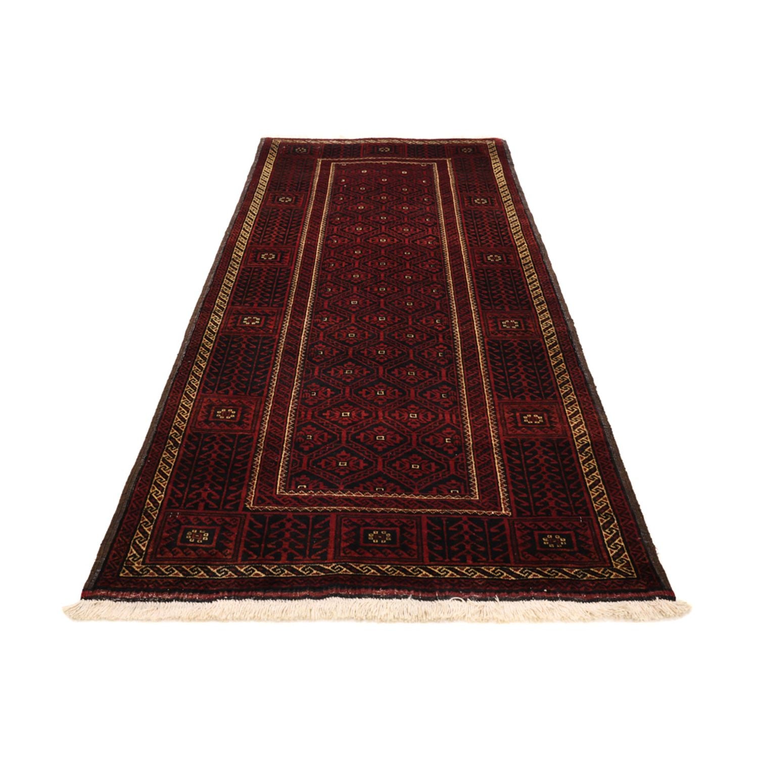 Tapis de couloir Tapis Belutsch - 203 x 101 cm - rouge foncé