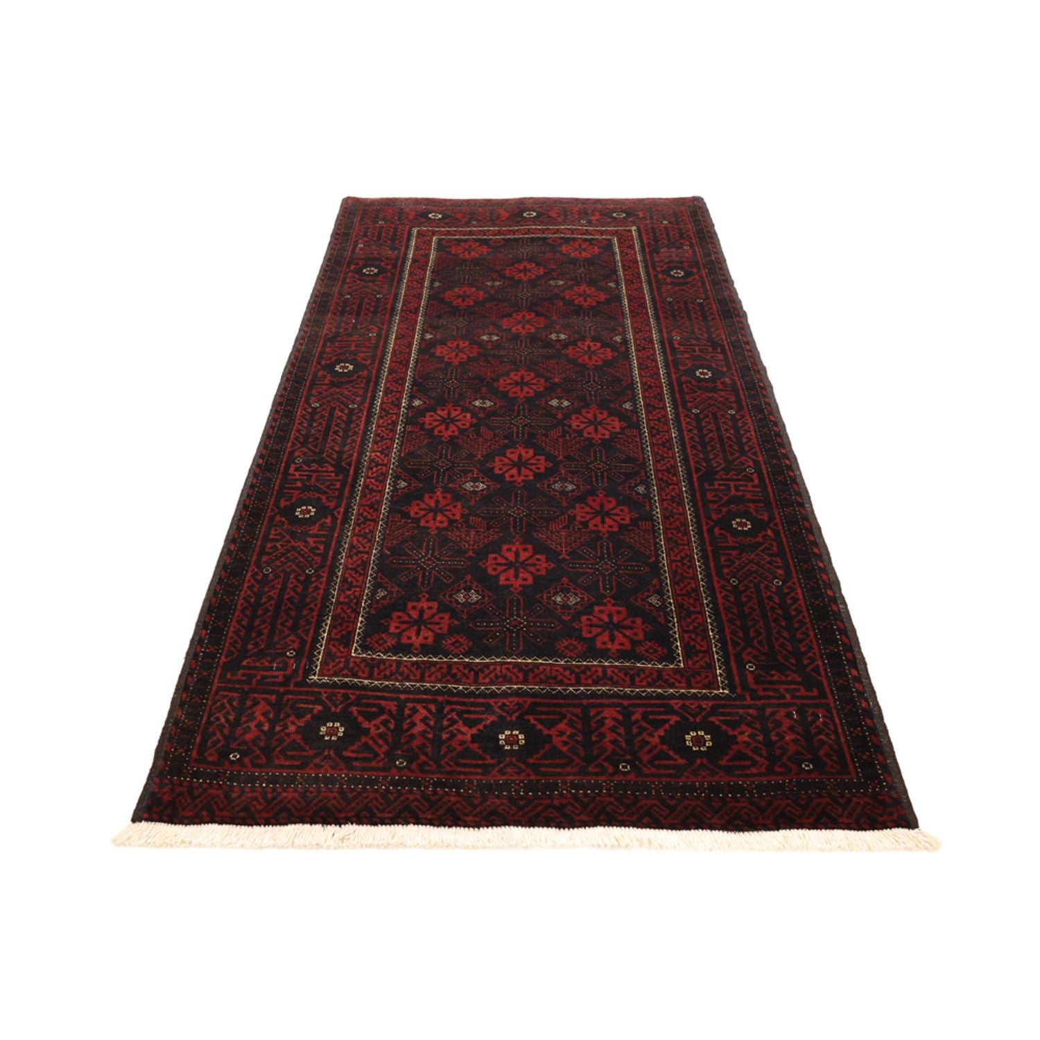 Tapis de couloir Tapis Belutsch - 193 x 104 cm - rouge foncé