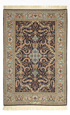 Tapis persan - Isfahan - Premium - Chaîne de soie - 170 x 112 cm - beige foncé