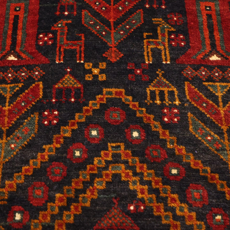 Tapis de couloir Tapis Belutsch - 293 x 108 cm - rouge foncé