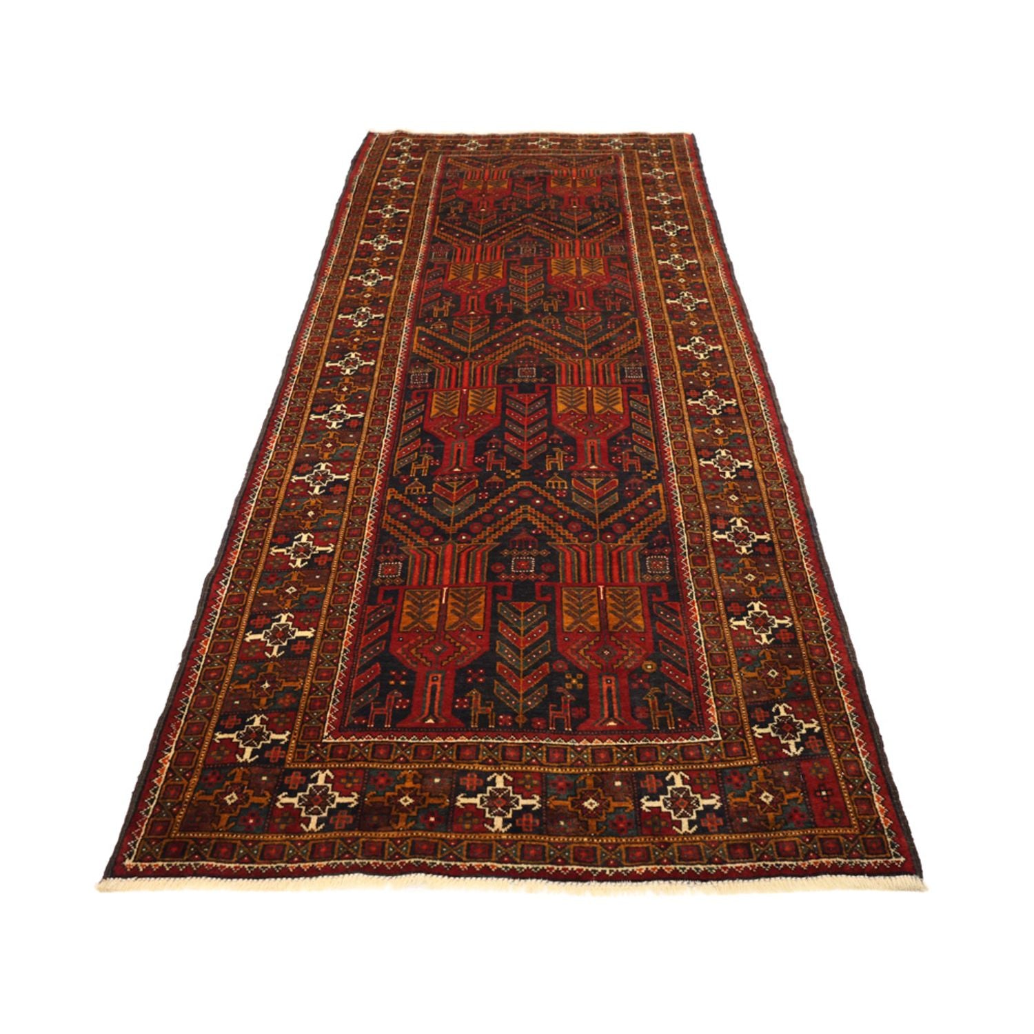 Tapis de couloir Tapis Belutsch - 293 x 108 cm - rouge foncé