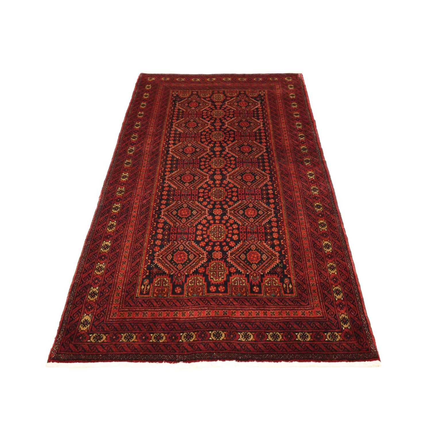Tapis de couloir Tapis Belutsch - 223 x 115 cm - rouge foncé