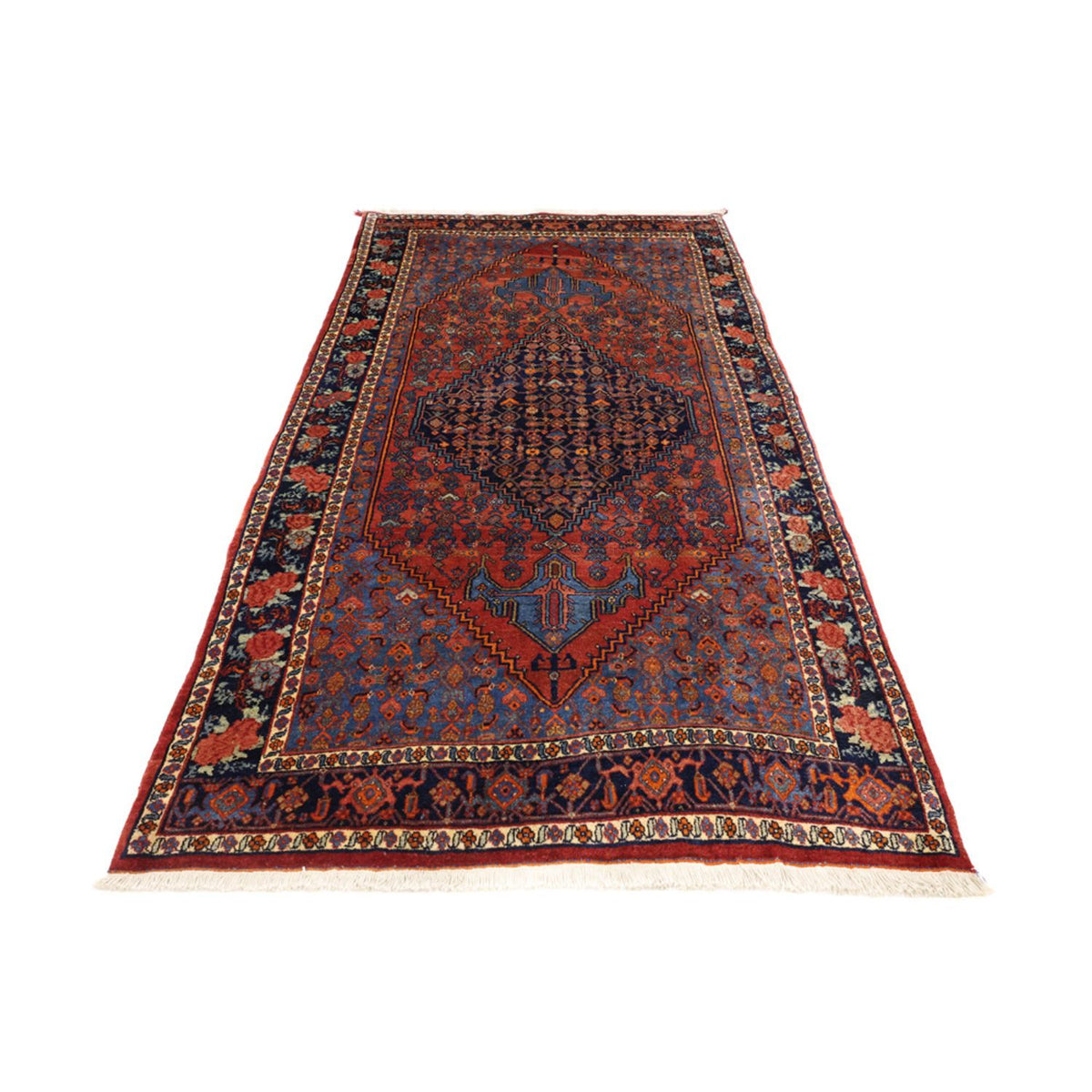 Tapis persan - Bidjar - 257 x 143 cm - rouge foncé