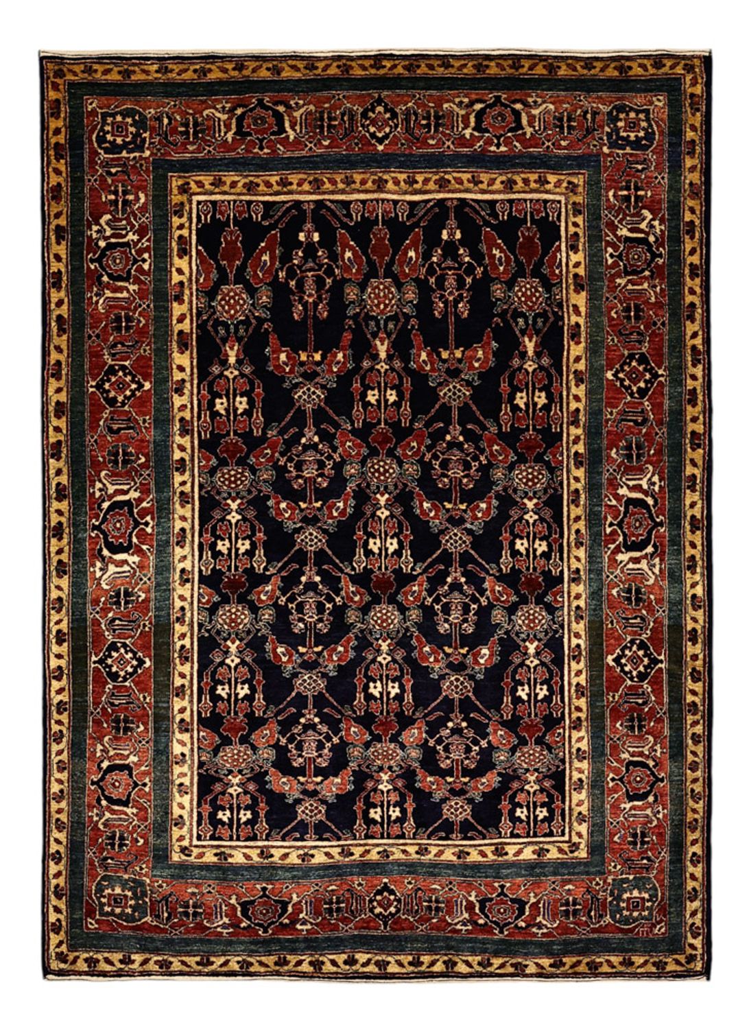 Tapis persan - Nomadic - 235 x 174 cm - bleu foncé