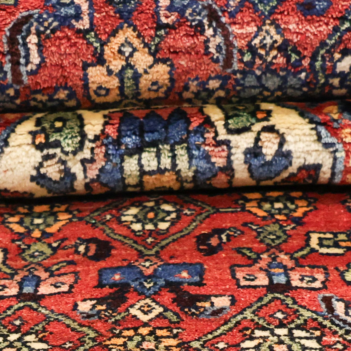 Tapis persan - Nomadic - 260 x 135 cm - terracotta