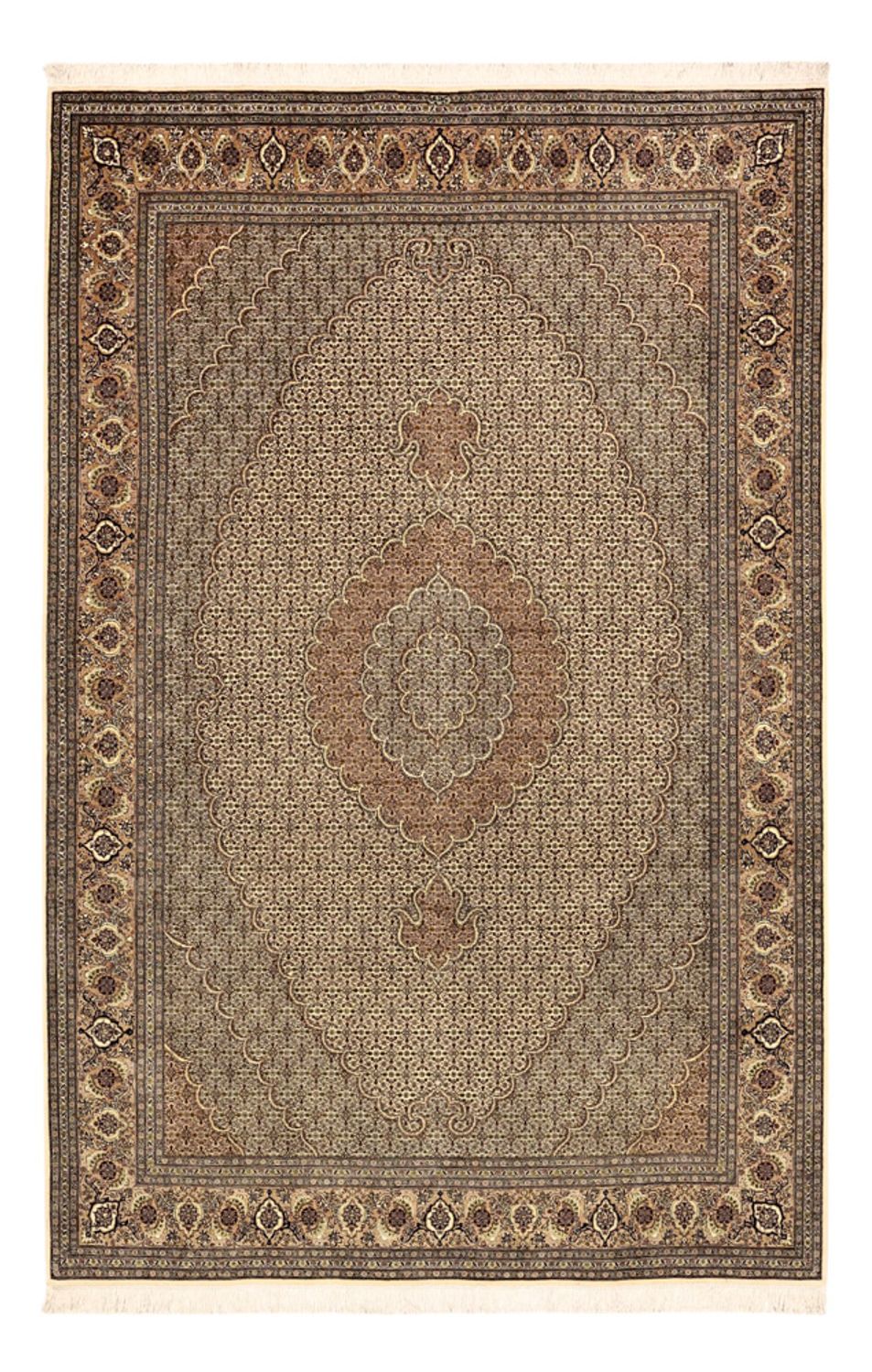 Tapis persan - Tabriz - Royal - Royal - 302 x 200 cm - beige foncé