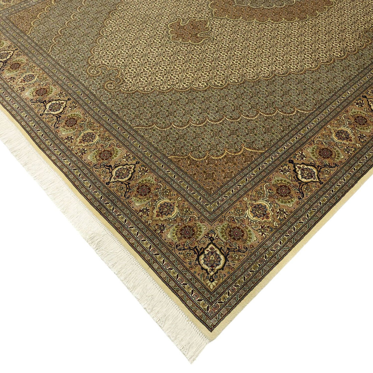 Tapis persan - Tabriz - Royal - Royal - 302 x 200 cm - beige foncé