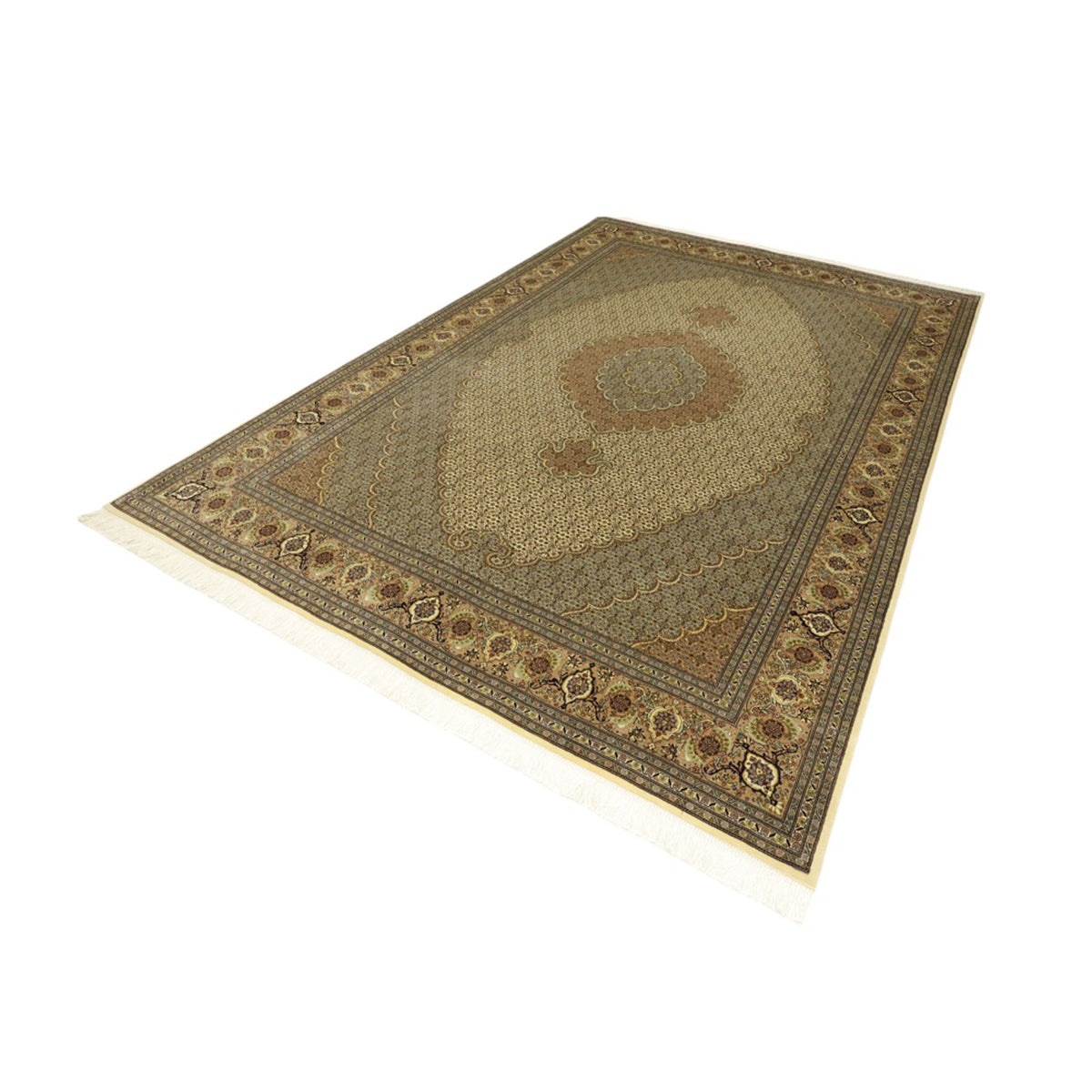 Tapis persan - Tabriz - Royal - Royal - 302 x 200 cm - beige foncé