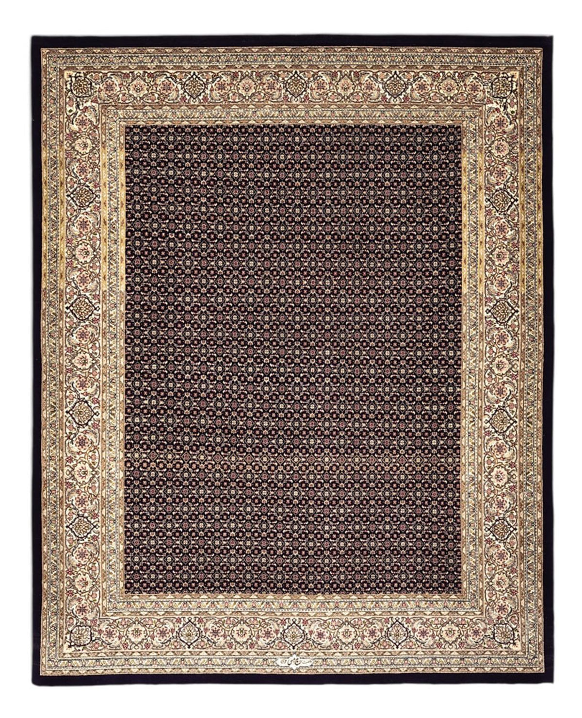 Tapis persan - Tabriz - Royal - Royal - 194 x 153 cm - beige foncé