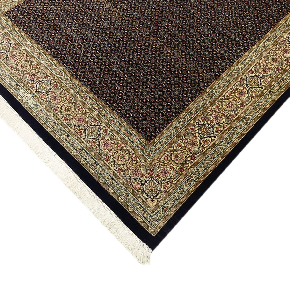 Tapis persan - Tabriz - Royal - Royal - 194 x 153 cm - beige foncé