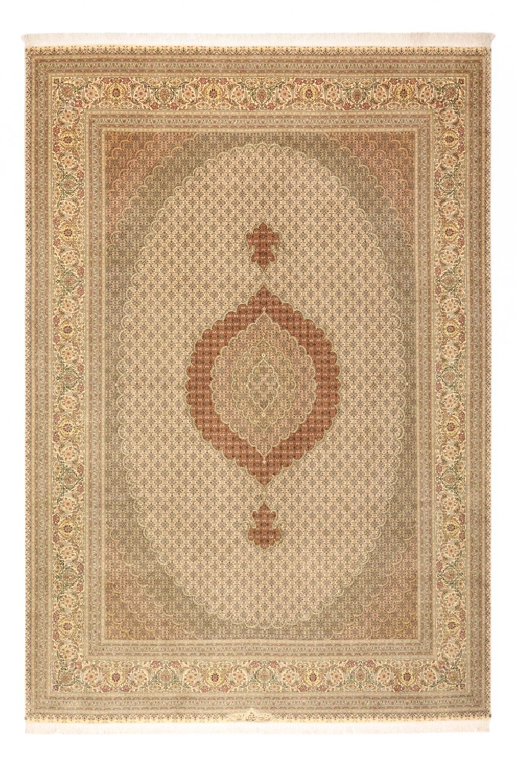 Tapis persan - Tabriz - Royal - Royal - 357 x 248 cm - beige clair