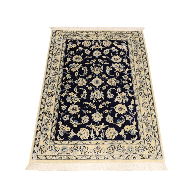 Tapis persan - Nain - Royal - Royal - 114 x 78 cm - bleu foncé