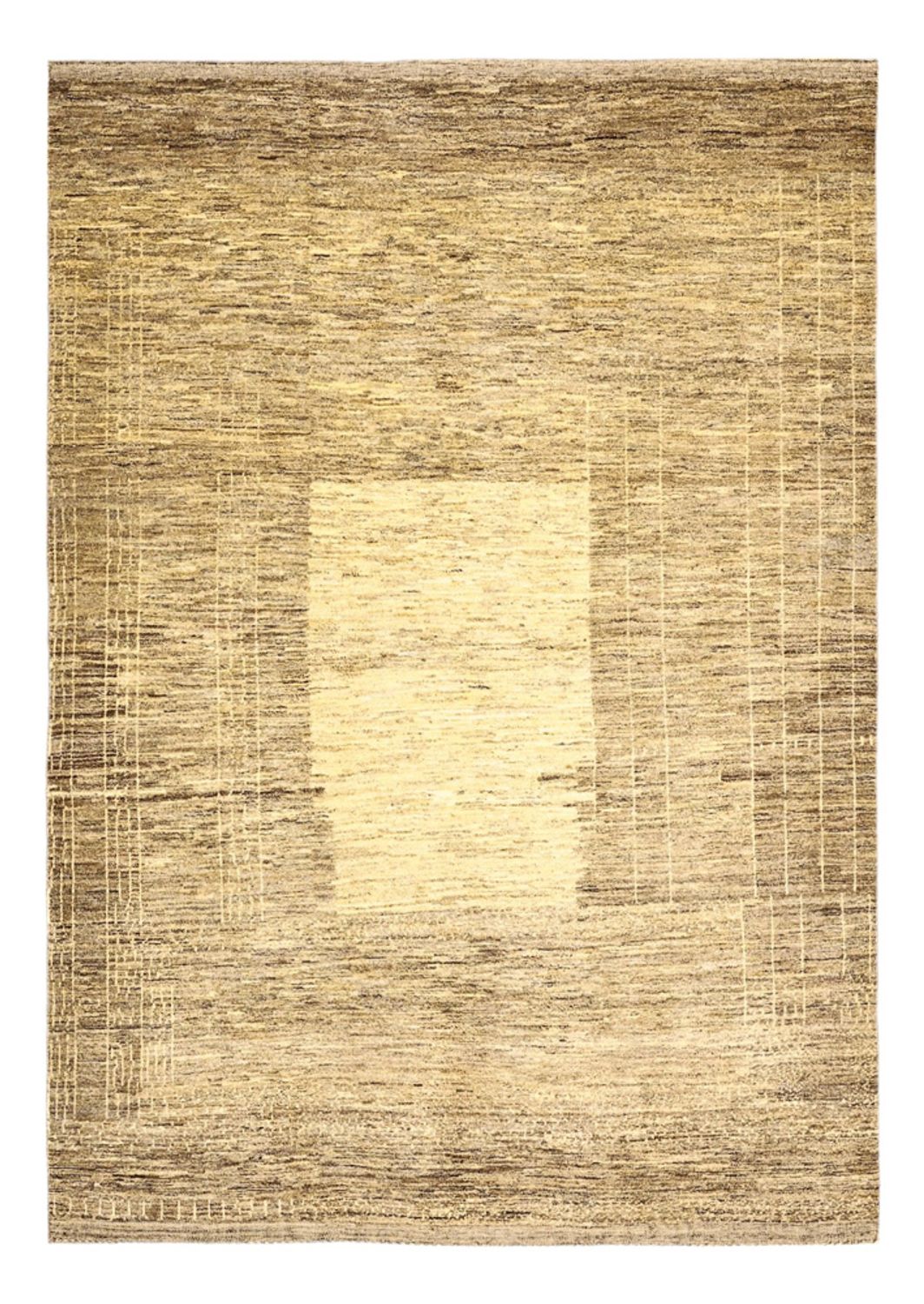 Tapis Gabbeh - Loribaft Persan - 232 x 168 cm - beige foncé