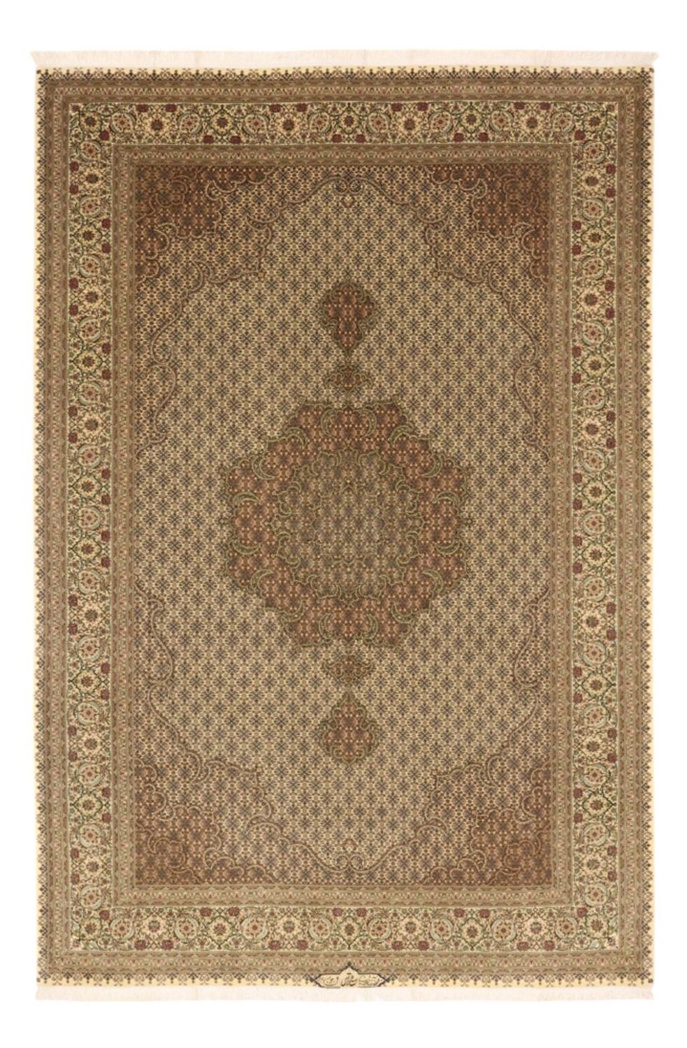 Tapis persan - Tabriz - Royal - Royal - 303 x 203 cm - beige foncé