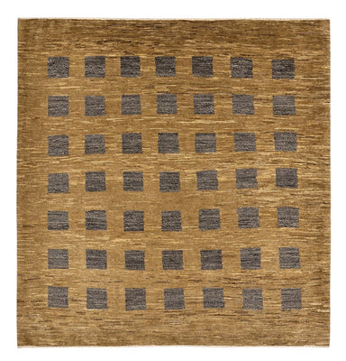 Tapis Gabbeh - Loribaft Persan carré  - 200 x 194 cm - beige foncé