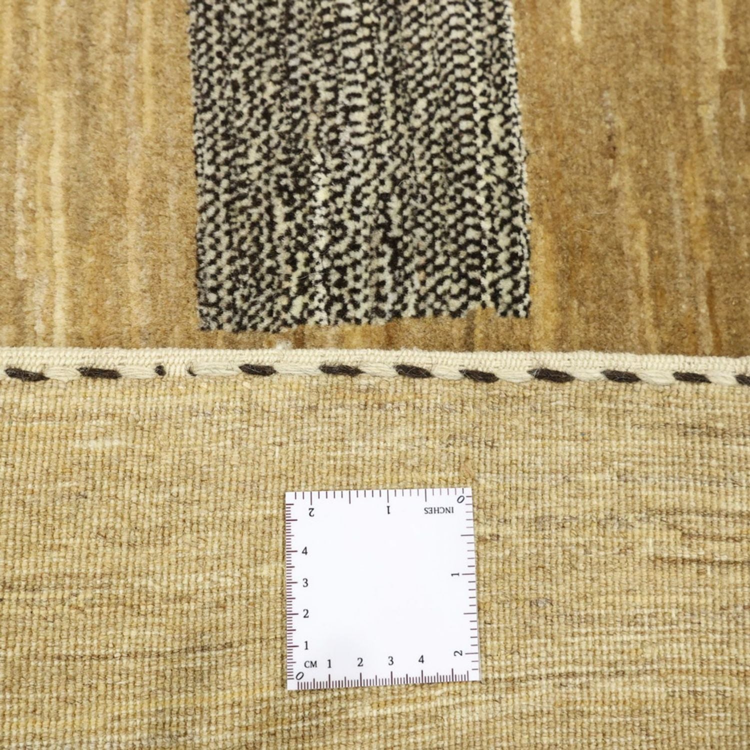 Tapis Gabbeh - Loribaft Persan carré  - 200 x 194 cm - beige foncé