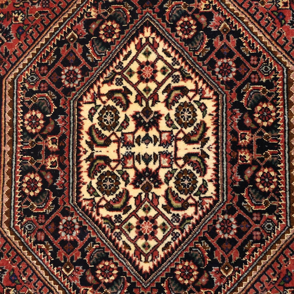 Tapis persan - Bidjar - 154 x 89 cm - rouge foncé