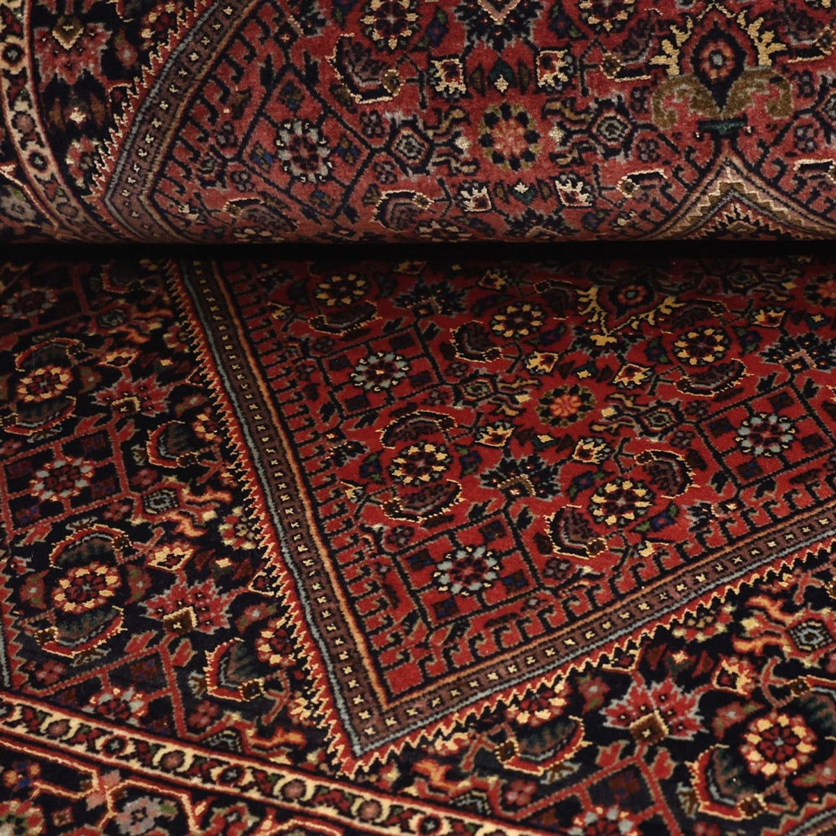 Tapis persan - Bidjar - 154 x 89 cm - rouge foncé