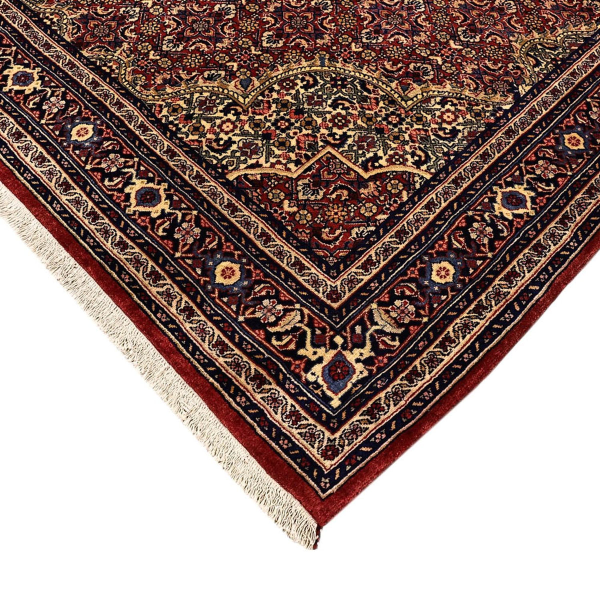 Tapis persan - Bidjar - 216 x 144 cm - rouge foncé