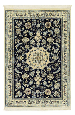 Tapis persan - Nain - Royal - Royal - 114 x 78 cm - bleu foncé