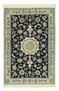 Tapis persan - Nain - Royal - Royal - 114 x 78 cm - bleu foncé