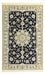 Tapis persan - Nain - Royal - Royal - 136 x 86 cm - bleu foncé