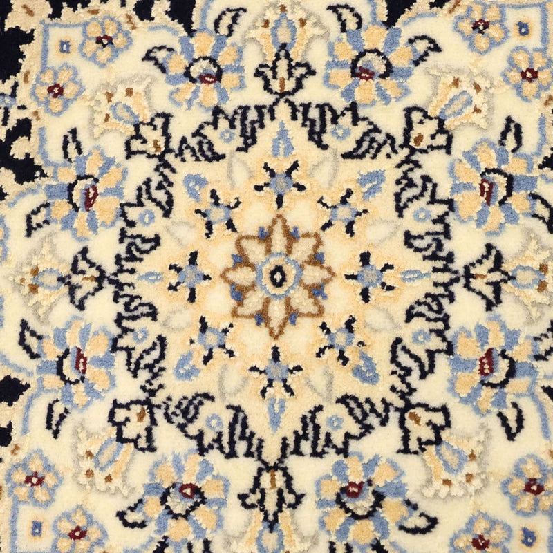 Tapis persan - Nain - Royal - Royal - 136 x 86 cm - bleu foncé