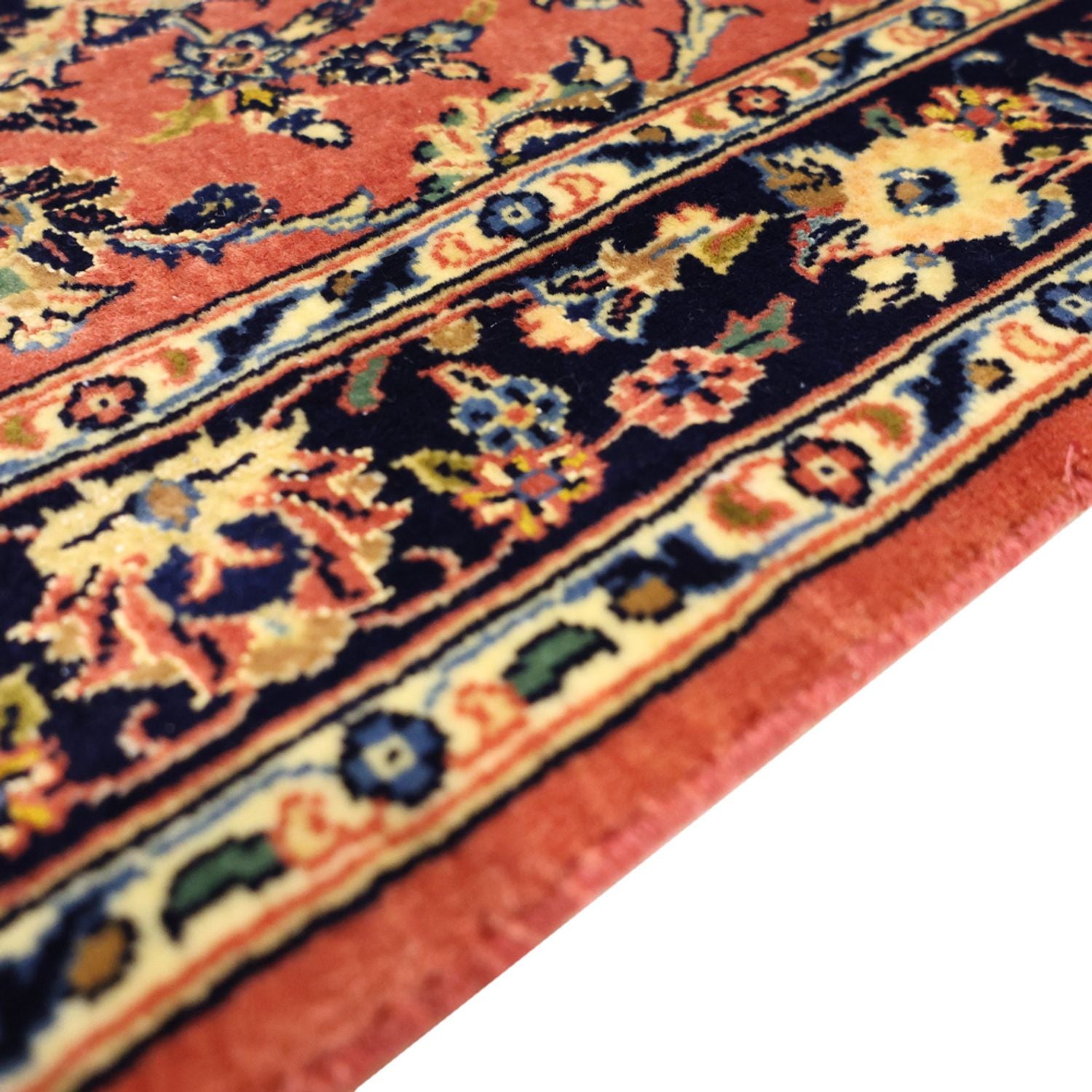 Tapis persan - Keshan - Chaîne de soie - 122 x 59 cm - rouge