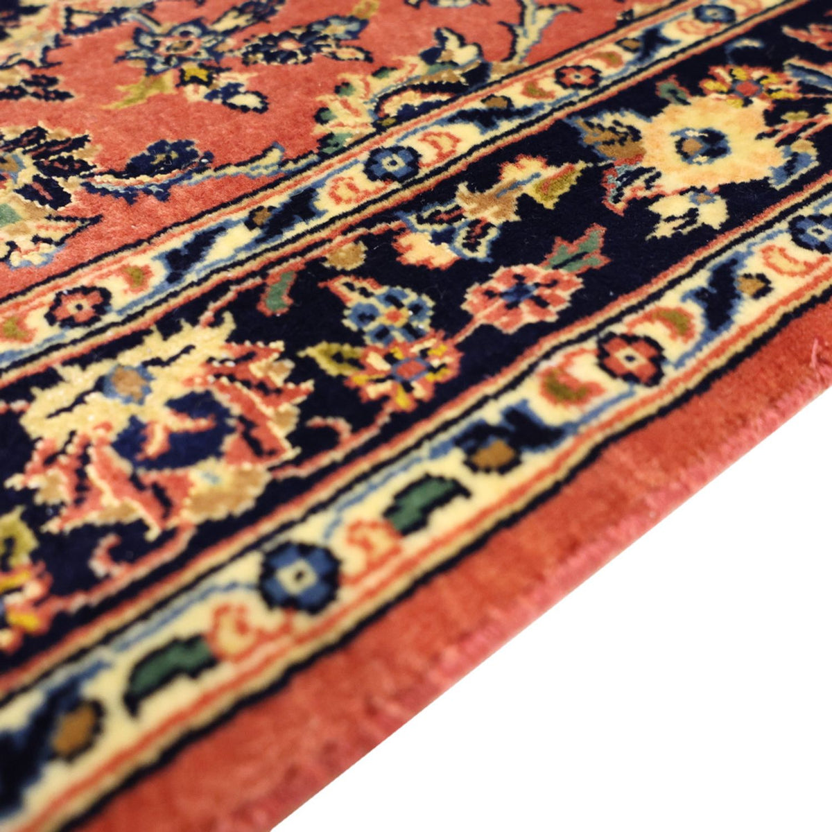 Tapis persan - Keshan - Chaîne de soie - 122 x 59 cm - rouge