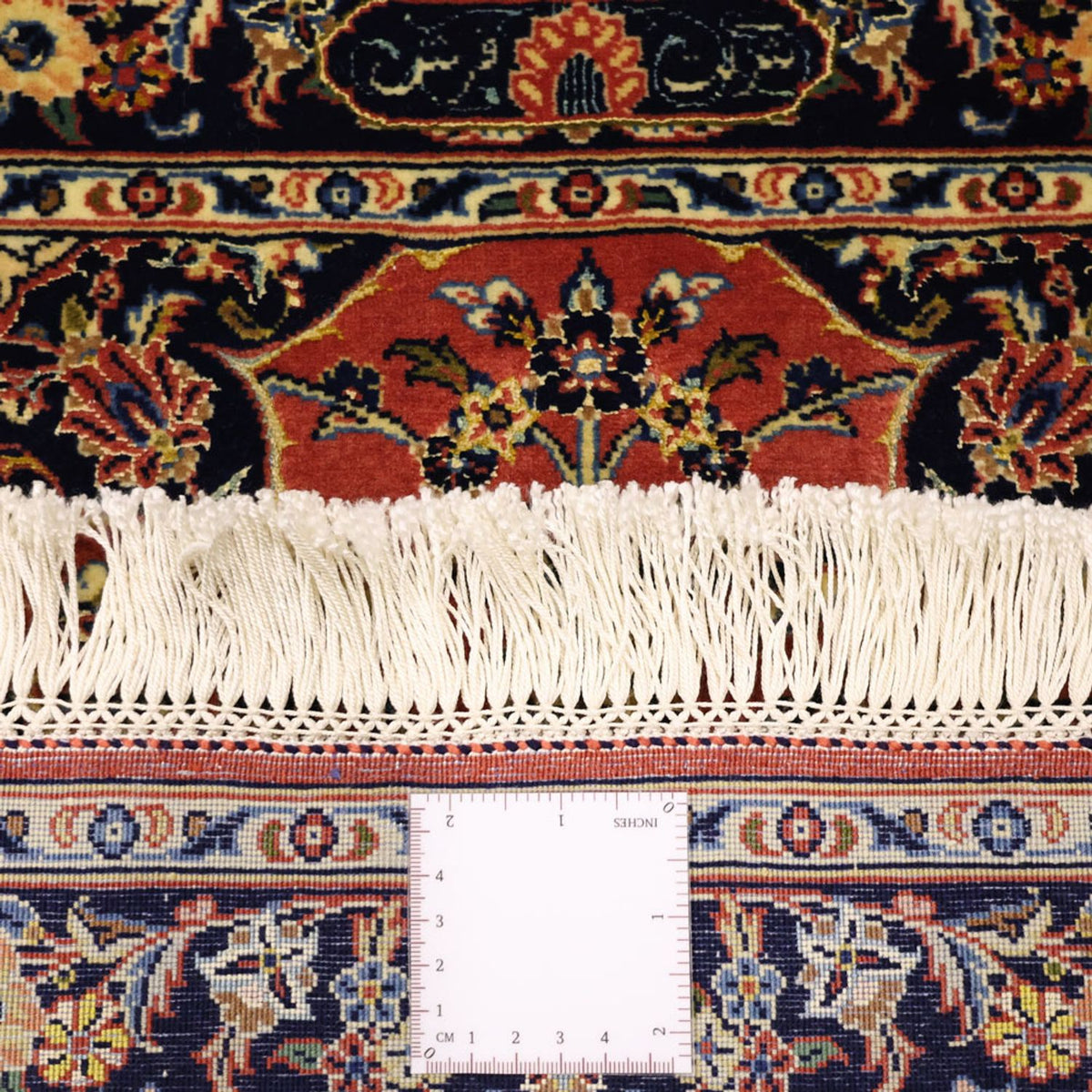 Tapis persan - Keshan - Chaîne de soie - 122 x 59 cm - rouge