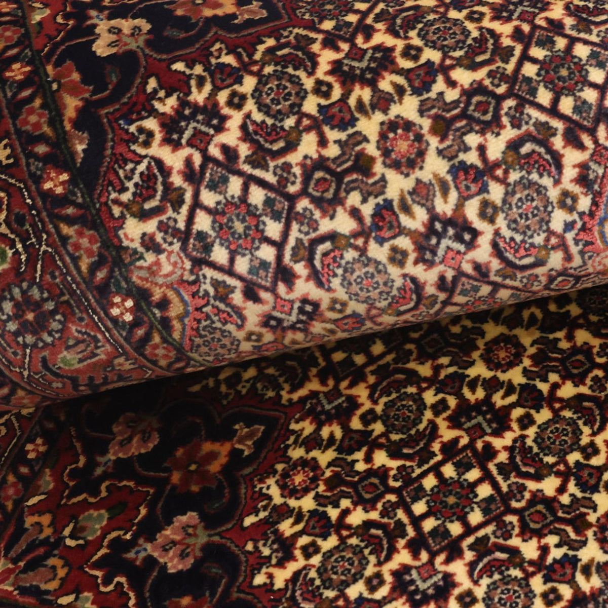 Tapis persan - Bidjar - 140 x 70 cm - beige foncé