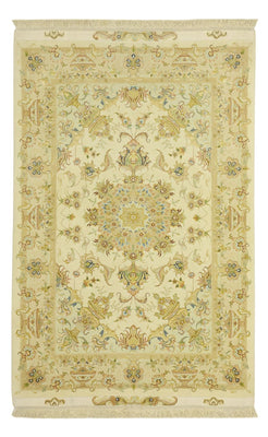 Tapis persan - Tabriz - Premium - Chaîne de soie - 160 x 97 cm - sable