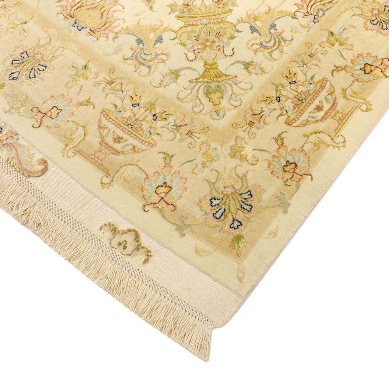 Tapis persan - Tabriz - Premium - Chaîne de soie - 160 x 97 cm - sable