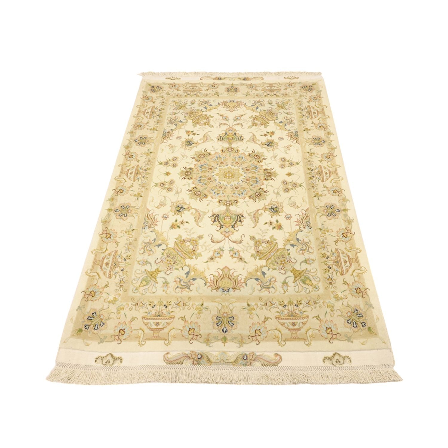 Tapis persan - Tabriz - Premium - Chaîne de soie - 160 x 97 cm - sable