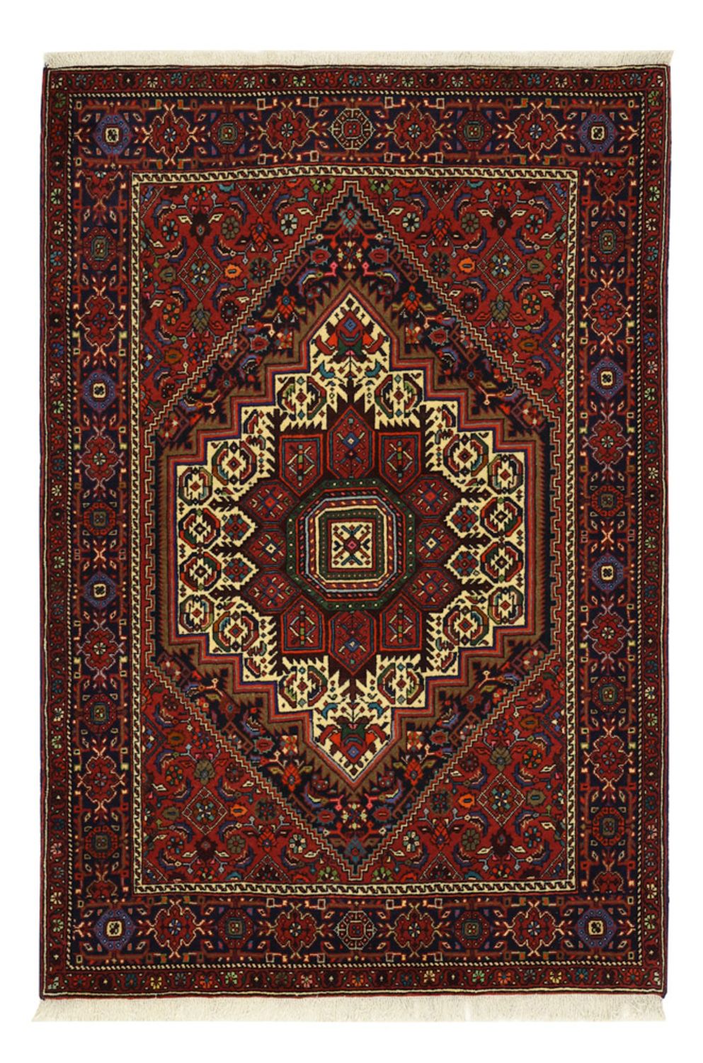 Tapis persan - Nomadic - 152 x 102 cm - rouge foncé