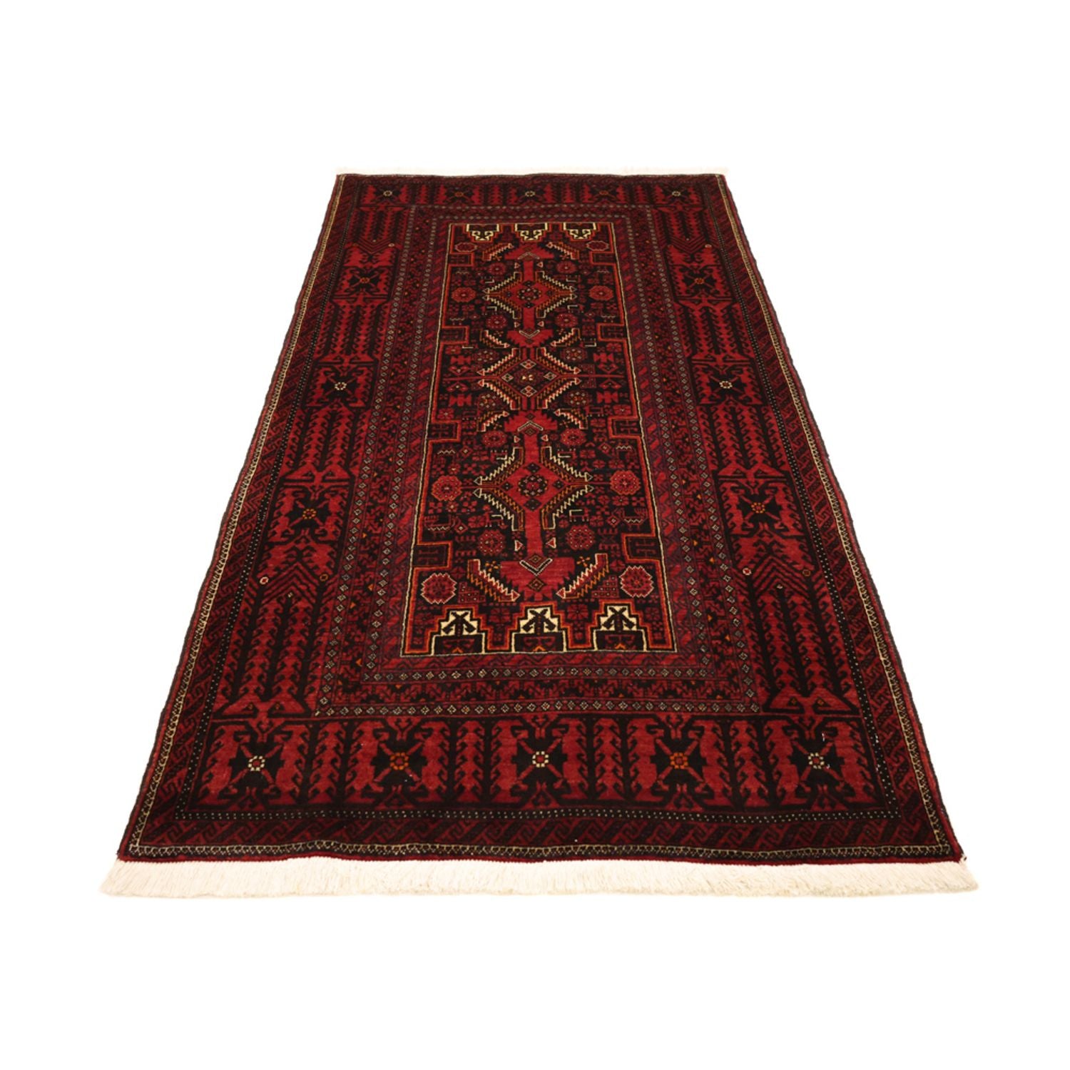 Tapis de couloir Tapis Belutsch - 201 x 97 cm - rouge foncé