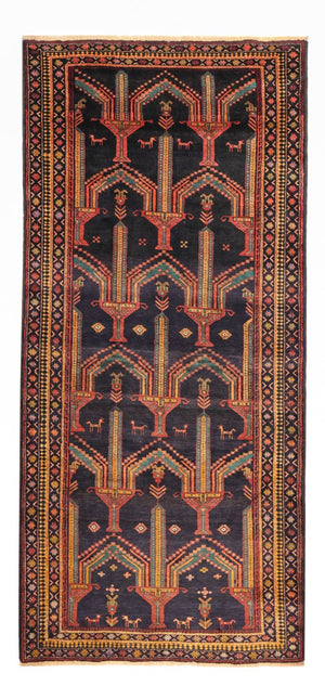 Tapis de couloir Tapis Belutsch - 274 x 125 cm - bleu foncé