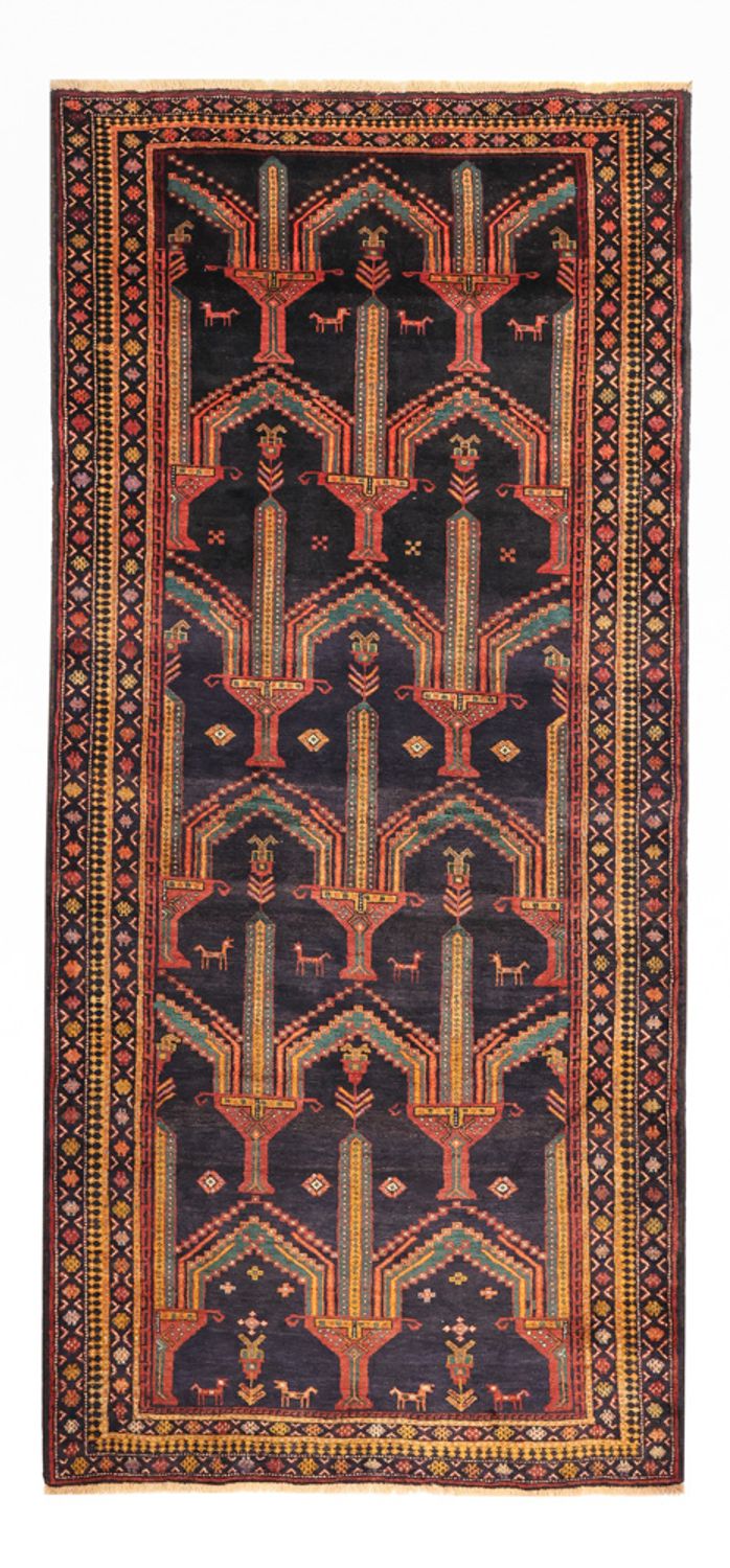 Tapis de couloir Tapis Belutsch - 274 x 125 cm - bleu foncé
