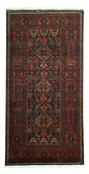 Tapis de couloir Tapis Belutsch - 190 x 99 cm - rouge foncé