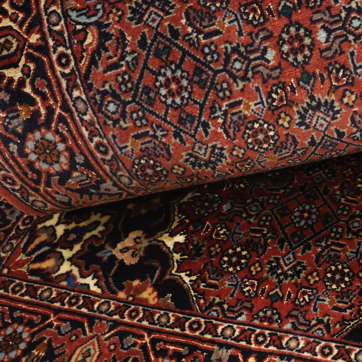 Tapis persan - Bidjar - Royal - 150 x 70 cm - rouge foncé