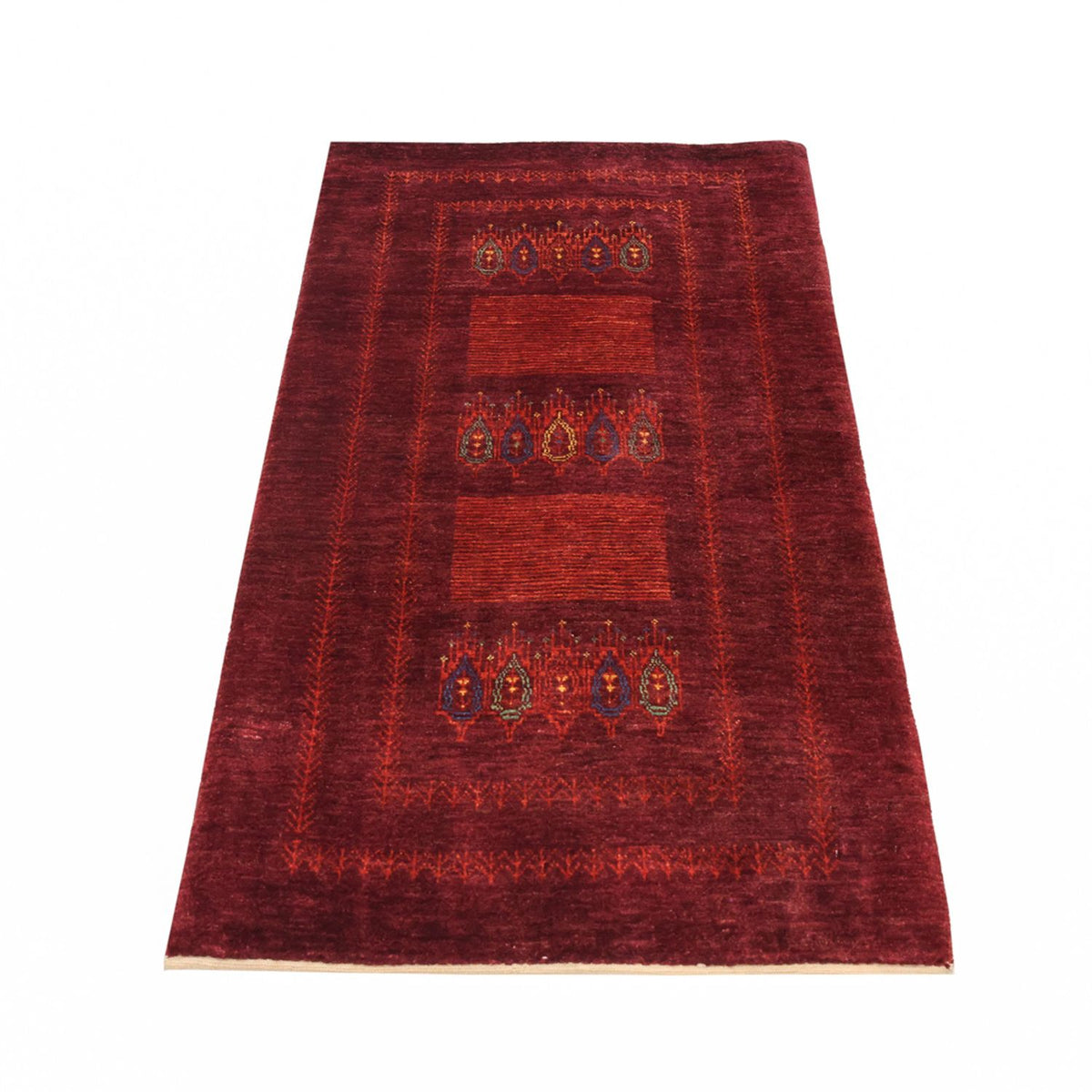 Tapis Gabbeh - Persan Kashkuli - 150 x 84 cm - rouge