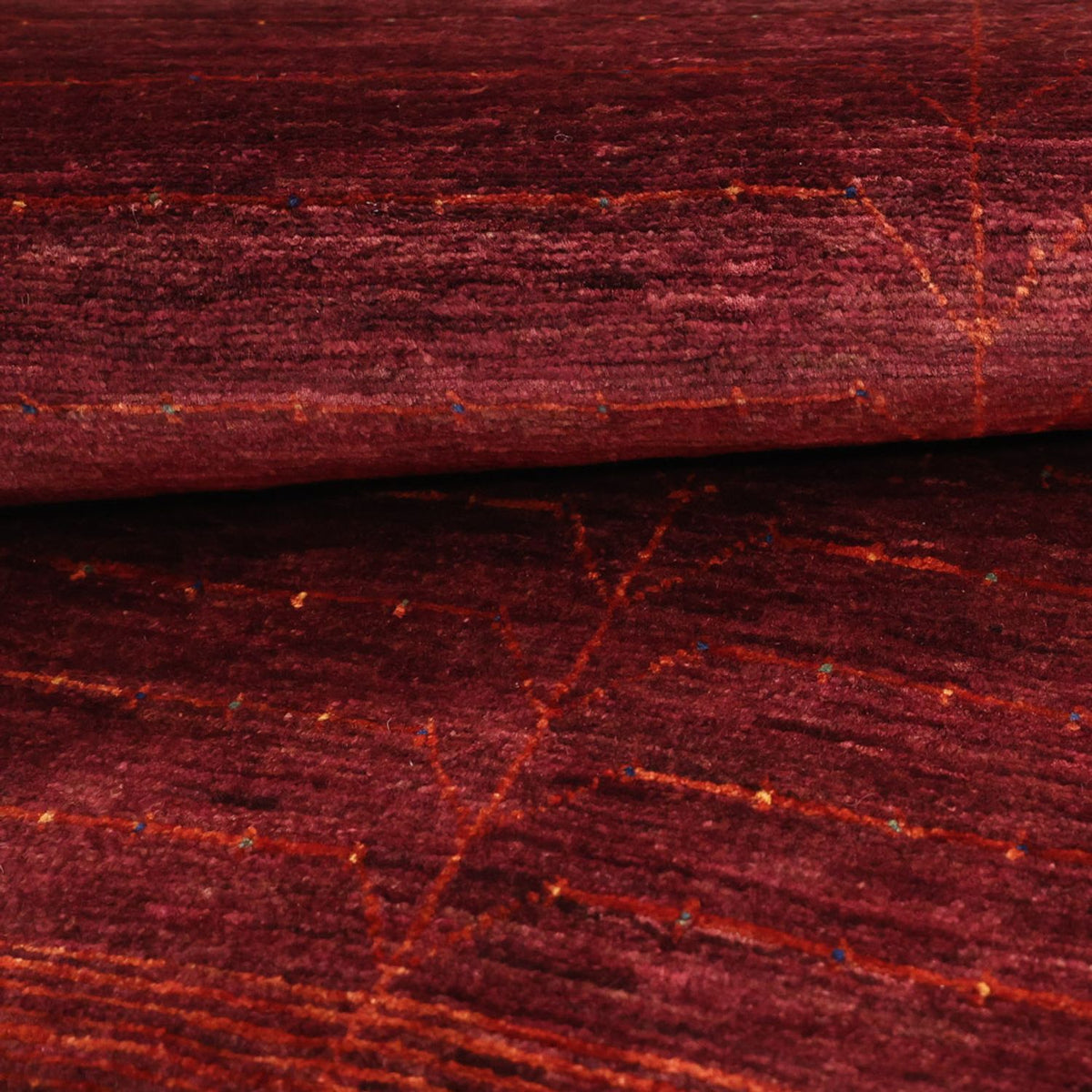 Tapis Gabbeh - Persan Kashkuli - 130 x 81 cm - rouge foncé