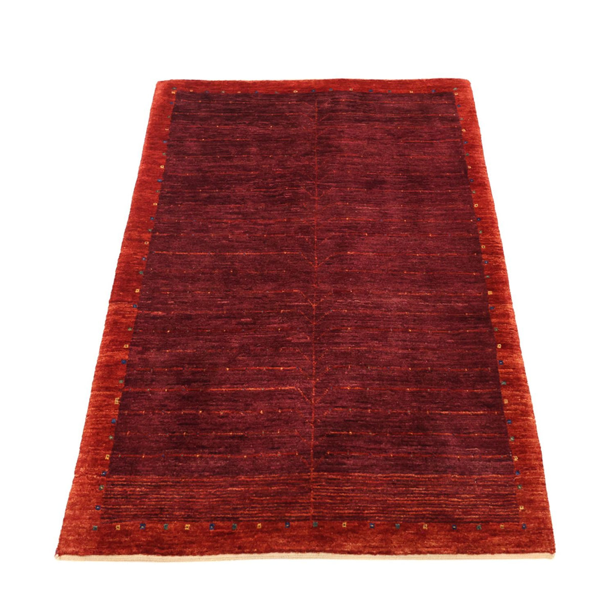Tapis Gabbeh - Persan Kashkuli - 130 x 81 cm - rouge foncé