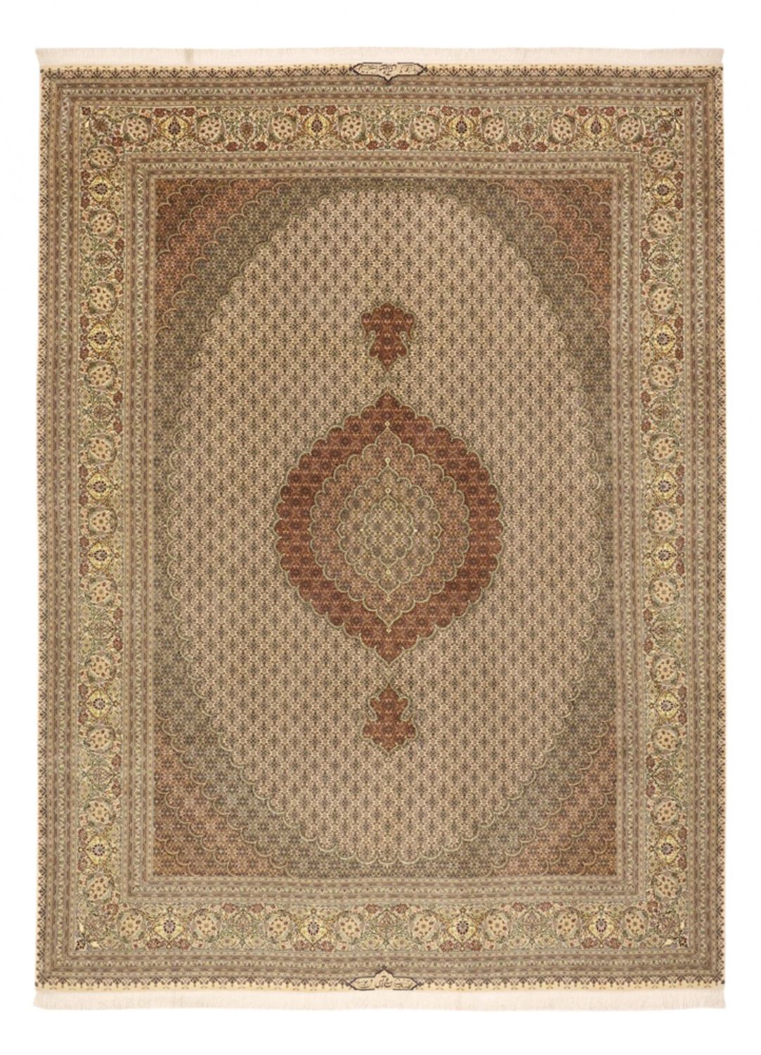 Tapis persan - Tabriz - Royal - Royal - 336 x 252 cm - taupe