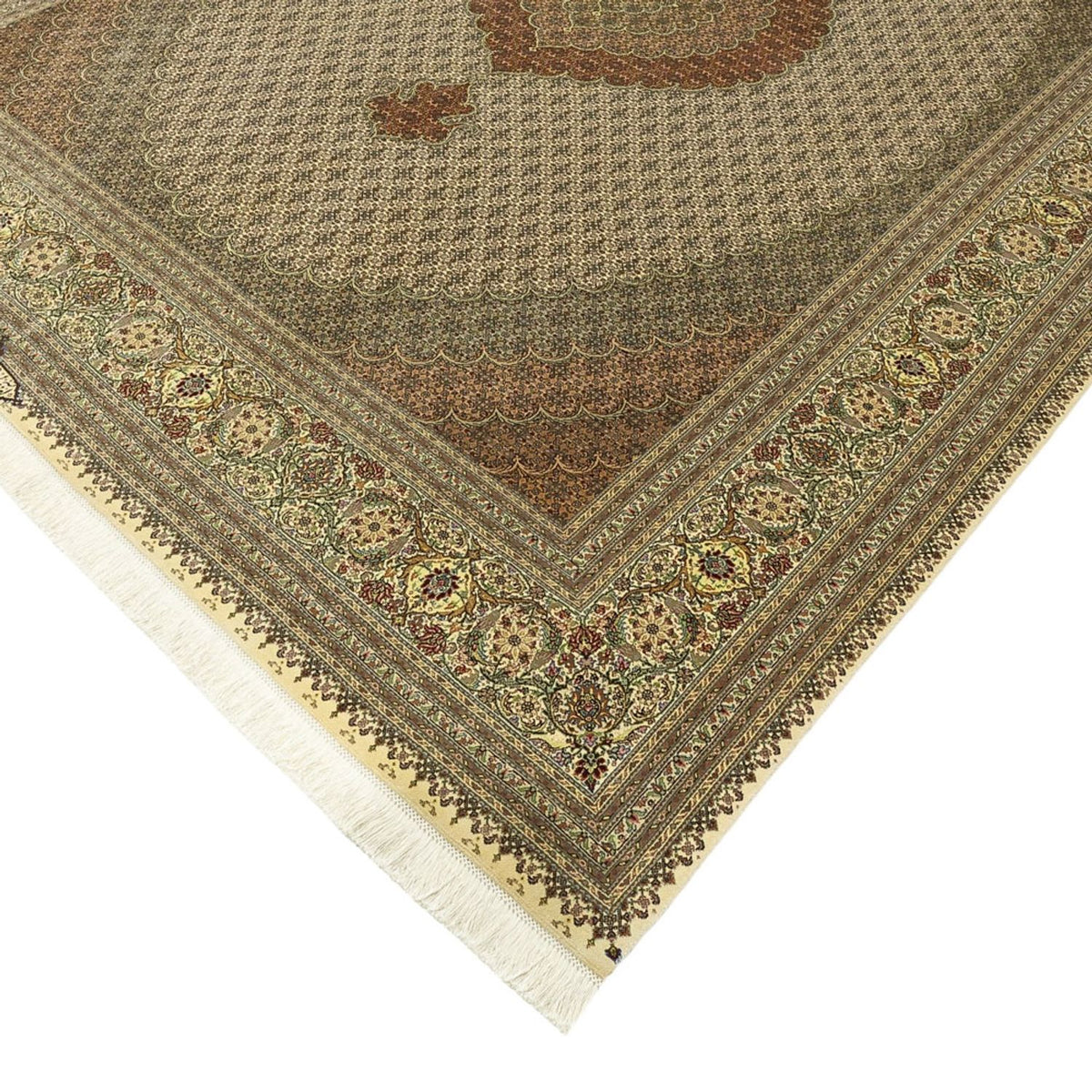 Tapis persan - Tabriz - Royal - Royal - 336 x 252 cm - taupe